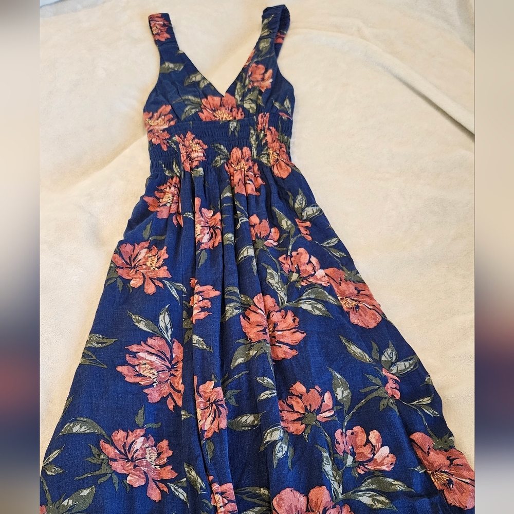 Abercrombie & Fitch Blue Floral Maxi Skirt